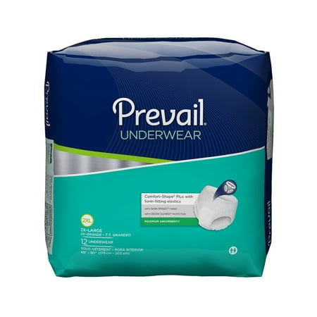 Prevail Protective Underwear XX-LargeL, 68 - 80 , 12/Pack, 2