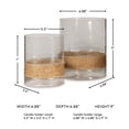 thumbnail image 5 of Signature Design by Ashley Eudocia Candle Holder Set, Seeded Glass and Hemp Rope, Shabby Chic Accent, Set of 2, 5 of 5