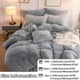 LIFEREVO Luxury Plush Duvet Set, Faux Fur, Velvet, Pom Pom Pillowcases