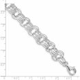 thumbnail image 3 of Sterling Silver Polished Double Links Bracelet (8.5 X 9.3) Made In Italy -Jewelry By Sweet Pea, 3 of 6
