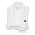 thumbnail image 3 of Authentic Hotel and Spa  White Unisex Turkish Cotton Waffle Weave Terry Bath Robe with Black Block Monogram I L/XL, 3 of 5