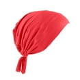 thumbnail image 2 of Women's Muslim Elastic Band Ethnic Hijab Solid Color Adjustable Small Cap Tube Cap Wrapped Turban Cap Lace Up, 2 of 3