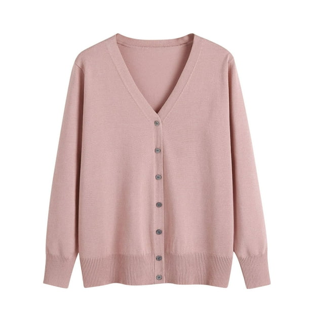 Pntutb, nuevo suéter para mujer de primavera y otoño, cárdigan con cuello en V, manga larga, cárdigan extragrande de punto para mujer, exterior Pntutb Pntutb-2384