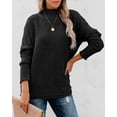 thumbnail image 2 of IROINID Pull Col Roulé pour Femmes Couleur Unie Confortable Mi-Longueur Manches Longues Haut Tricoté, 2 of 6