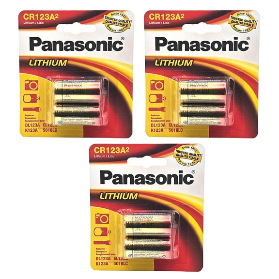 3x 2pk Panasonic 3V CR-123 Photo Battery L123A PL123 RL123A SF123A1 ULCR123R