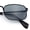 All Black, variant on Retro Hipster Narrow Rectangle Metal Rim Dad Fashion Sunglasses [All Black]