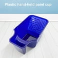 thumbnail image 4 of Paint Tray Ergonomic Paint Pot with Handle Mini Plastic Paint Tray Textured Deep Roller Frame for Painting, 4 of 7