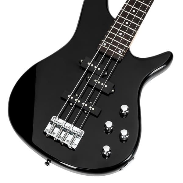 Glarry GIB Electric Bass Guitar, Full Size 4 Strings Bass with Strap, Carring Bag, Amp Wire, Wrench Tool and Plectrum, Black