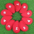 thumbnail image 1 of Lot de 10 Couvre-Têtes Rouges en Fer pour Club de Golf : Matériau Durable de Qualité Supérieure pour Protection contre les Rayures, Conception Légère et Compacte, Facile à Utiliser et à Ranger – Idéal pour les Événements de Golf, les Cadeaux d'Affaires Ou l'Entretien des Clubs, 1 of 6