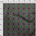 thumbnail image 3 of oneOone Cotton Flex Green Fabric Asian Tile Star Craft Projects Decor Fabric Printed By The Yard 40 Inch Wide, 3 of 4