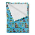 thumbnail image 2 of Pirates Soft Flannel Fleece Throw Blanket, Friendly and Funny Cartoon Animals Floating on Blue Sea Tropical Island Treasure, Cozy Plush for Indoor and Outdoor Use, 60" x 80", Multicolor, by Ambesonne, 2 of 5