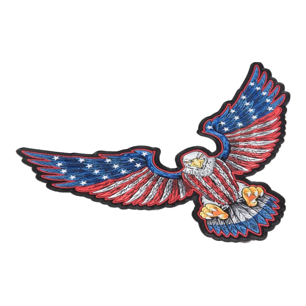 Star Spangle Banner American Flag Eagle Patch, Large Size