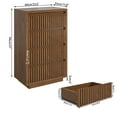 thumbnail image 3 of Fluted 4 Drawer Dresser Mid Century Small Dresser Wood Chest Modern Closet Clothes Organizer Storage for Bedroom Living Room, 3 of 10