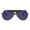 blue, variant on Futuristic Flat Panel Shield Robotic Metal Rim Racer Aviator Sunglasses Black