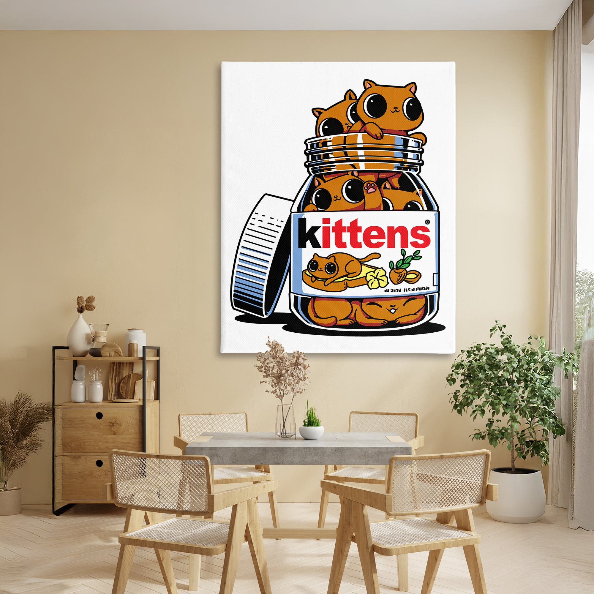Stupell Industries Hazelnut Spread Cats Canvas Wall Art, design by Tobe Fonseca