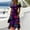 Dark Purple, variant on Halloween Dresses for Women Ghost Short Sleeve Witch Hat Cute Wedding Guest Dress Spider V Neck Casual Wrap Dresses S