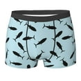 thumbnail image 6 of Men's Boxer Briefs, Black tuna fish Soft Comfy Mens Underwear Boxer Briefs Breathable With Widen Waist, 6 of 7