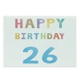 thumbnail image 1 of 26th Birthday Cutting Board, Soft Pastel Toned Colorful Typography Design Celebration Event Sign Pattern, Decorative Tempered Glass Cutting and Serving Board, Large Size, Multicolor, by Ambesonne, 1 of 1