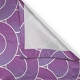 thumbnail image 3 of Ambesonne Abstract Kitchen Curtains, Vibrant Tone Half Circles, 55"x45", Fuchsia and White, 3 of 3