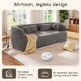 thumbnail image 5 of 86" Soft Chenille Rustic Couch, Contemporary Sofa with Cloud-Like Comfort, Modern Accent Couch with Curved Design for Living Room & Apartment, Gray, 5 of 9