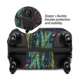 thumbnail image 2 of Kdxio Cosmic Purple Irises Pattern Luggage Cover for Travel,Elastic and Durable,Fits 18-32 Inch,Anti-Scratch Suitcase Protector-No luggage included, 2 of 5