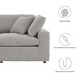 thumbnail image 3 of Modular Sofa Couch, Light Grey Gray, Fabric, Living Kitchen Cafe Bistro Hospitality Restaurant, Modern Contemporary HB34758, 3 of 5