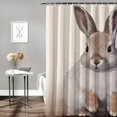 thumbnail image 2 of BCIIG Rabbit Bathroom Decor Set with Hooks, Colorful Luxurious Graphic Print Polyester Fabric Shower Curtain Set, Waterproof Bathroom Decor Set for Shower with Hooks 36x72, 2 of 7