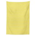 thumbnail image 2 of Stripe Tablecloth, Yellow Tones Simple Horizontal Symmetric Stripes Summer Inspired Fresh Energy Art, Rectangle Satin Table Cover for Dining Room and Kitchen, 60" X 84", Mustard Cream, by Ambesonne, 2 of 2
