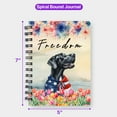 thumbnail image 5 of Freedom Great Dane on Independence Day 4th of July Spiral Bound Journal Danes Dog Lover Gifts 5x7in Spiral Notebook - 01005, 5 of 5