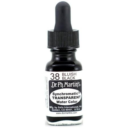 UPC: 0090385438505 | Dr. Ph. Martin s Synchromatic Transparent Water Color  0.5 oz  Bluish Black (38)