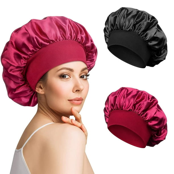 Gorro Saten Pelo Rizado Gorro De Dormir De Satén BrightGlow - Ajustable,  Para Cabello Rizado Y Liso Gorros Para Dormir De Seda