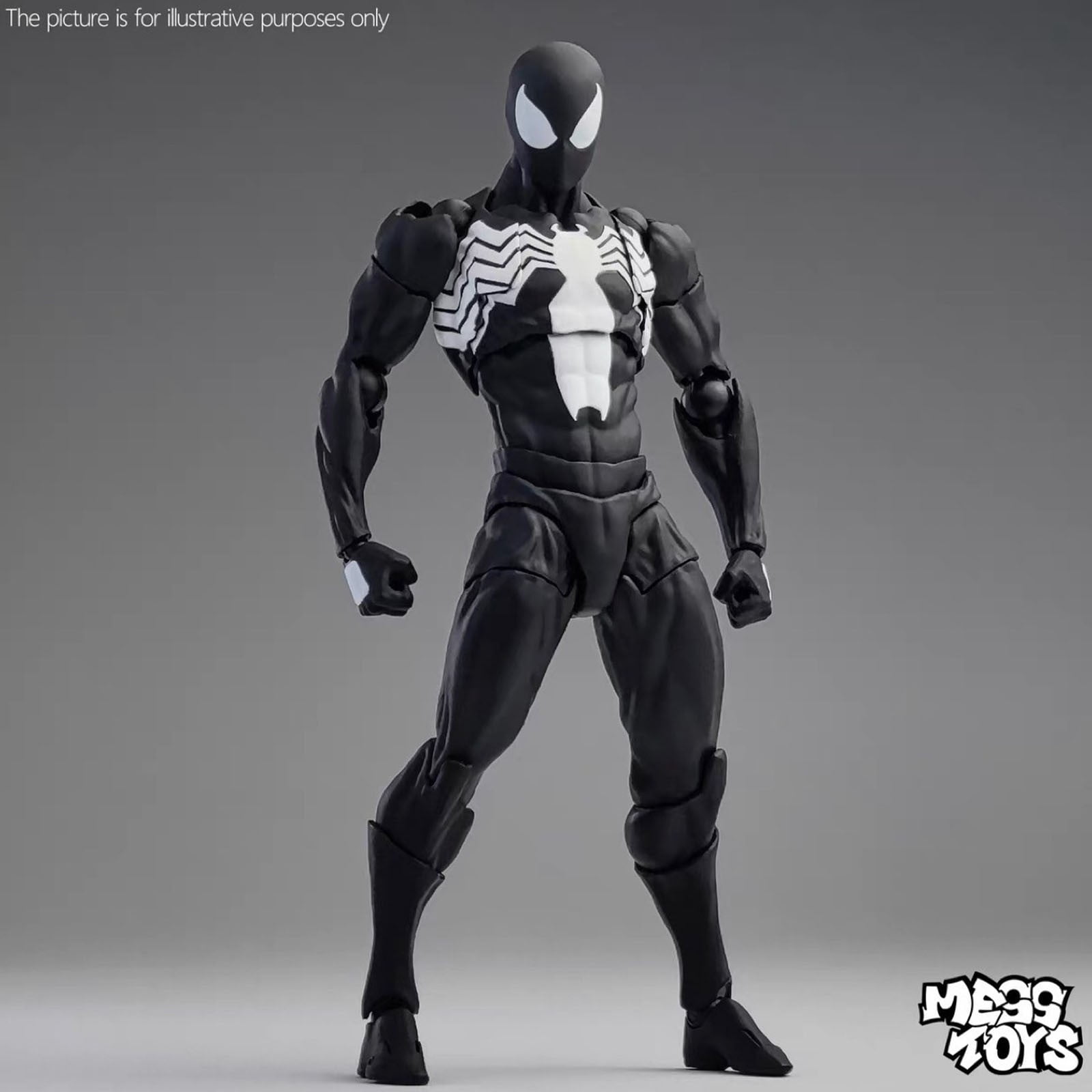 Messtoys Symbiote Spider-Man Black Spider Action Figure Boxed