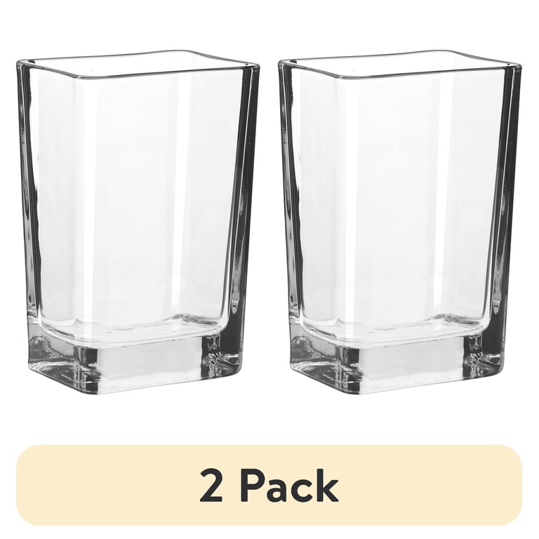 Libbey Clear Glass Rectangular Floral Vase, 6" (2-Pack) photo 1