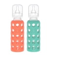 thumbnail image 1 of Biberones de Vidrio Lifefactory 9 Onzas con Funda de Silicona Paquete de 2 Unidades, 1 of 5