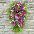 thumbnail image 6 of mfyjkho Spring Wreath for Front Door, Outdoor Indoor Decoration, Faux Flower Wreath, Porch Wall Hanging, Home Decor, Includes 1 Wreath, 6 of 6