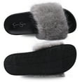 thumbnail image 6 of Jessica Simpson Womens Plush Slide On Open Toe Slipper with Memory Foam, 6 of 9
