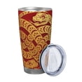 thumbnail image 2 of Año de la serpiente 2025 Feliz Año Nuevo chino 2025 Vaso de acero inoxidable Taza de café de viaje de 20 oz Taza térmica portátil con tapas, 2 of 7
