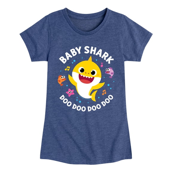Baby Shark - Baby Shark Doo Doo Doo Doo - Toddler Girls Fitted Short Sleeve T-Shirt