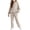 Khaki, variant on JUMEYU School Girl Outfit Girls Clothing Set 2 Pcs Soft Crewneck Long Sleeve Top Leggings Loose Outfits Size 13-14 (White,13-14 Years)