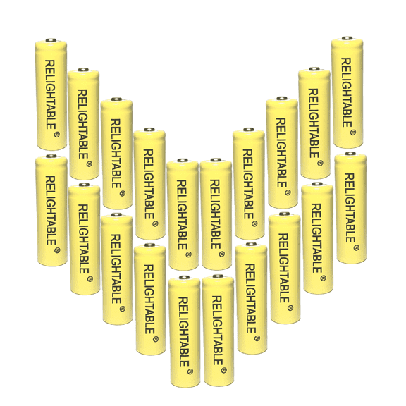 20-PCS AA NiCd 600mAh 1.2V Ni-Cd Rechargeable Batteries Solar Lights A20