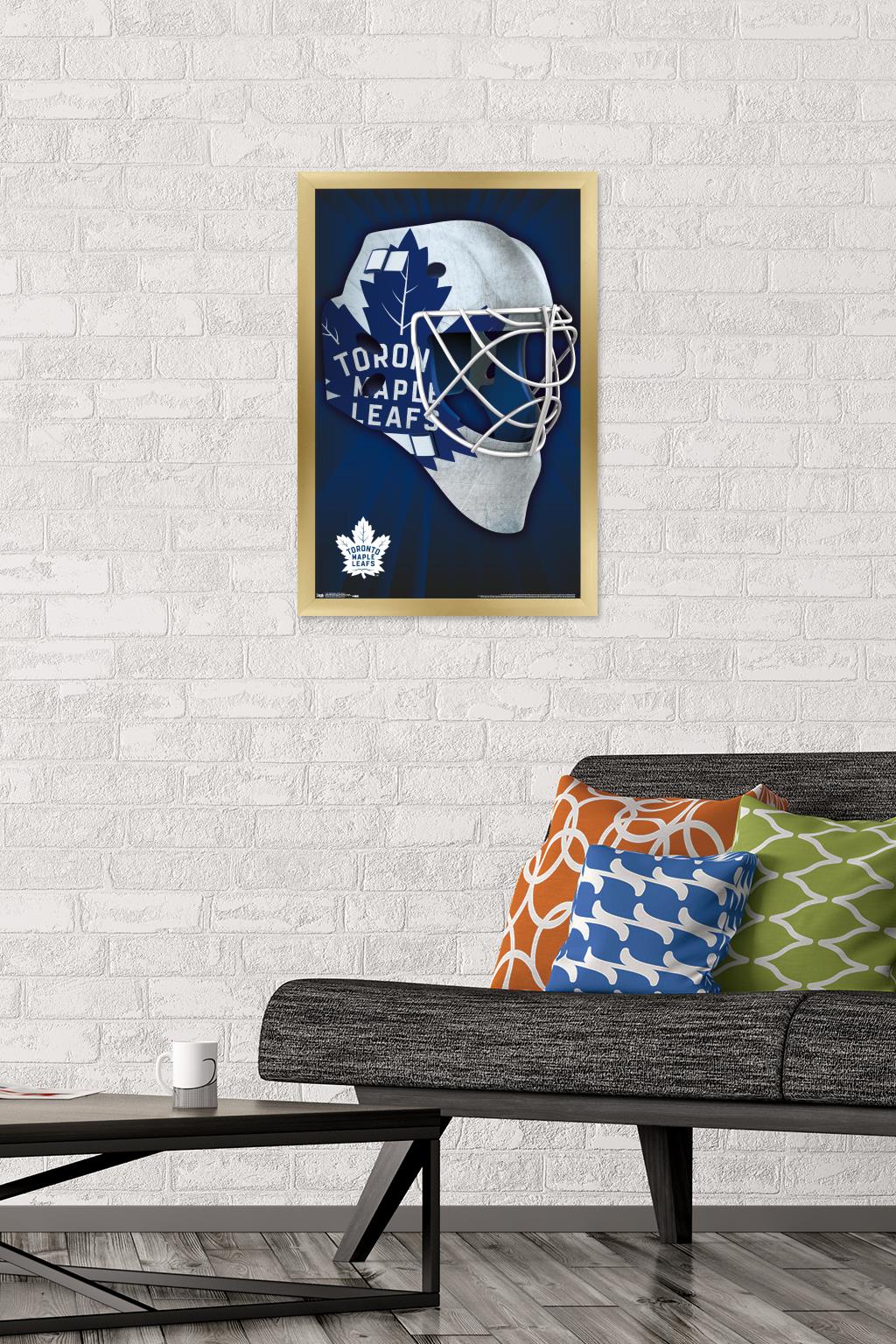 NHL Toronto Maple Leafs - Mask 16 Wall Poster, 14.725" x 22.375", Framed