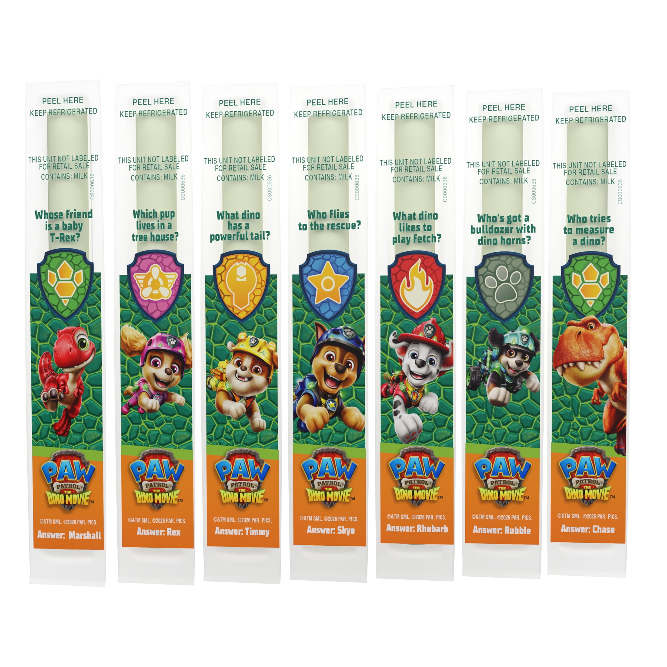 Nickelodeon PAW Patrol Part‑Skim Mozzarella String Cheese Snack, Plastic Bag, 10 oz, 12 Sticks