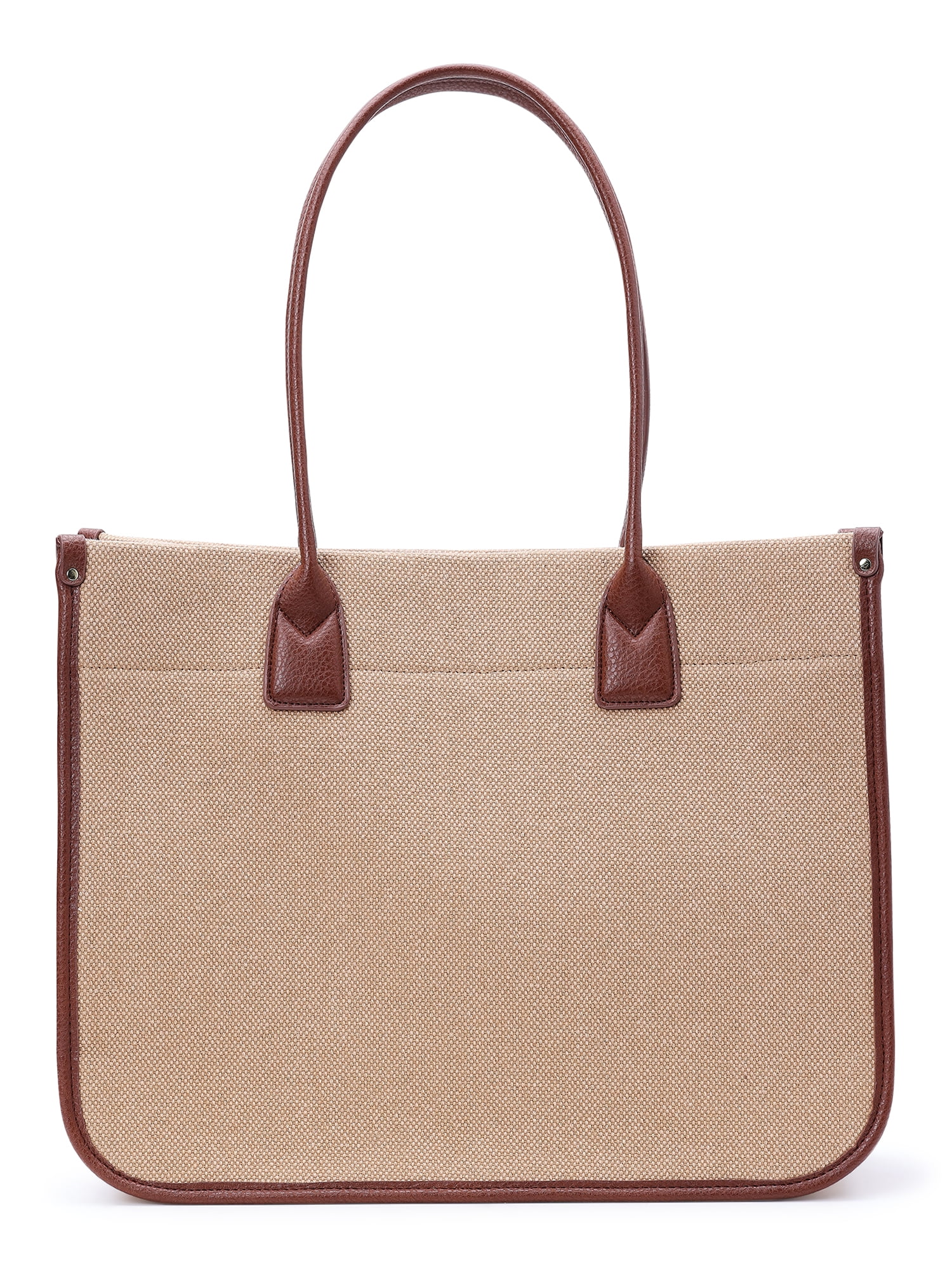 Time and Tru Women's Cotton Canvas Tote Bag, Golden Honey 