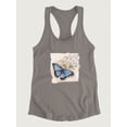 thumbnail image 3 of Butterflies On Paper Racerback Tank Women -Grace Popp Designs, Female Small, 3 of 4