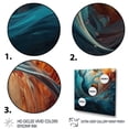 thumbnail image 3 of DESIGN ART Designart "Liquidity In Art I" Abstract Liquid Ink Wall Art Prints 16 in. wide x 16 in. high, 3 of 5