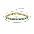 thumbnail image 4 of Bling Jewelry Womens Classic 2 Color Alternating Cubic Zirconia 12CT CZ Tennis Bracelet Gold Plated, 4 of 7