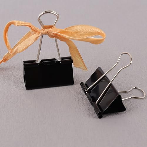 Tekola Extra Large Binder Clips (36 Pack) 2 Inch, Big Paper Clamps for Office Supplies, Black