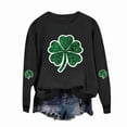 thumbnail image 4 of St Patricks Day Shirt Women Funny Long Sleeve Crewneck Pullover Shamrock Clover Print Shirts Green Party Tops Womens St Patricks Day Sweatshirt, 4 of 4