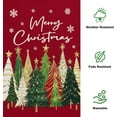 thumbnail image 3 of Winter Marry Christma Trees Garden Flag 12x18 Double Sided Standerd Xmas Festive Snow Snowflake Small Yard Flags for Outside Vertical Farmhouse Holiday Decor, 3 of 6