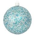 thumbnail image 2 of Christmas By Krebs Ornament, Commercial Grade Indoor and Outdoor Shatterproof Plastic, Water Resistant Ball Ornament Decorations (Aqua Blue & Silver Multicolor Glitz, 4 3/4 inch (120mm)), 2 of 7